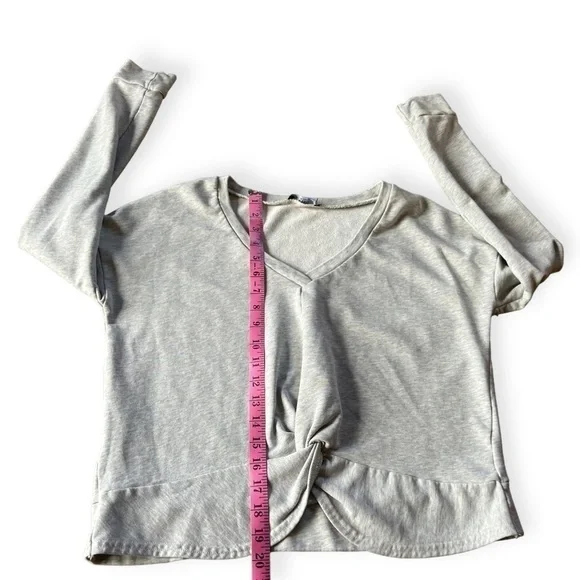 Adeline Women’s Cropped Grey Sweatshirt, Large - Picture 7 of 7